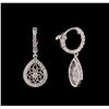 Image 2 : 0.74 ctw Diamond Earrings - 14KT White Gold