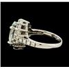 Image 3 : 3.21 ctw Aquamarine and Diamond Ring - 14KT White Gold