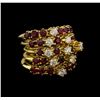 Image 1 : 14KT Yellow Gold 5.98 ctw Ruby and Diamond Ring