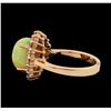 Image 3 : 3.25 ctw Opal and Diamond Ring - 14KT Rose Gold