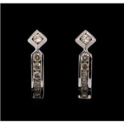 0.25 ctw Diamond Earrings - 14KT White Gold