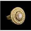 Image 1 : 14KT Yellow Gold 1.38 ctw Diamond Ring