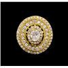 Image 2 : 14KT Yellow Gold 1.38 ctw Diamond Ring