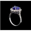 Image 4 : 14KT White Gold 3.05 ctw Tanzanite and Diamond Ring