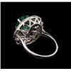 Image 3 : 14KT White Gold 2.21 ctw Emerald and Diamond Ring