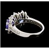 Image 3 : 2.12 ctw Tanzanite and Diamond Ring - 14KT White Gold