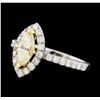 Image 1 : 1.56 ctw Fancy Yellow Diamond Ring - 14KT White and Yellow Gold
