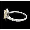 Image 3 : 1.56 ctw Fancy Yellow Diamond Ring - 14KT White and Yellow Gold
