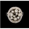 Image 2 : 14KT White Gold 0.81 ctw Diamond Ring