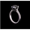 Image 4 : 3.85 ctw Black Diamond Ring - 14KT White Gold