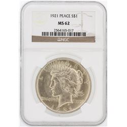 1921 NGC MS62 Peace Silver Dollar