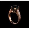 Image 4 : 5.66 ctw Tourmaline and Diamond Ring - 14KT Rose Gold