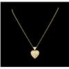 Image 2 : 14KT Yellow Gold 0.85 ctw Diamond Heart Pendant With Chain