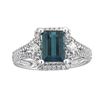 Image 1 : 2.04 ctw Tourmaline and Diamond Ring - 14KT White Gold