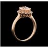 Image 4 : 1.65 ctw Morganite and Diamond Ring - 14KT Rose Gold