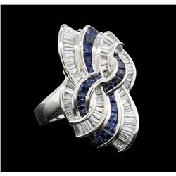 1.33 ctw Sapphire and Diamond Ring - Platinum