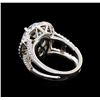 Image 3 : 5.25 ctw Aquamarine and Diamond Ring - 14KT White Gold