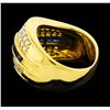 Image 3 : 1.24 ctw Sapphire and Diamond Ring - 18KT Yellow Gold