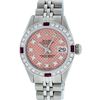 Image 1 : Rolex Stainless Steel VVS Diamond and Ruby DateJust Ladies Watch