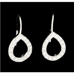 0.50 ctw Diamond Earrings - 14KT White Gold