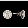 Image 2 : 1.02 ctw Diamond Earrings - 14KT White Gold