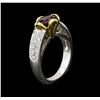 Image 3 : 2.06 ctw Ruby and Diamond Ring - 18KT Two-Tone Gold