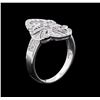 Image 4 : 0.40 ctw Diamond Ring - 18KT White Gold