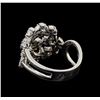 Image 3 : 14KT White Gold 0.86 ctw Diamond Ring
