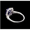 Image 3 : 14KT White Gold 1.80 ctw Tanzanite and Diamond Ring