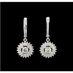 14KT White Gold 1.67 ctw Diamond Earrings