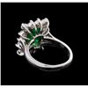 Image 3 : 14KT White Gold 2.61 ctw Emerald and Diamond Ring