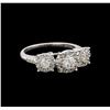 Image 1 : 14KT White Gold 1.05 ctw Diamond Ring