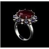 Image 4 : 14KT White Gold 16.30 ctw Ruby, Sapphire and Diamond Ring