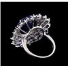 Image 3 : 13.31 ctw Sapphire and Diamond Ring - 14KT White Gold