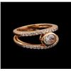 Image 1 : 14KT Rose Gold 0.96 ctw Diamond Ring