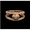 Image 2 : 14KT Rose Gold 0.96 ctw Diamond Ring