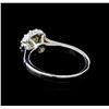 Image 3 : 0.82 ctw Light Yellow Diamond Ring - 14KT White Gold