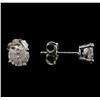 Image 2 : 14KT White Gold 1.29 ctw Diamond Stud Earrings