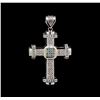 Image 1 : 10KT White Gold 1.94 ctw Diamond Cross Pendant