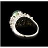 Image 3 : Tahitian Pearl and Diamond Ring - 14KT White Gold