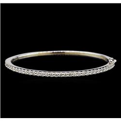 14KT White Gold 2.06 ctw Diamond Bangle Bracelet