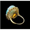 Image 3 : 16.90 ctw Opal and Diamond Ring - 14KT Yellow Gold