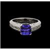 Image 2 : 18KT White Gold 1.53 ctw Tanzanite and Diamond Ring