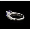 Image 3 : 18KT White Gold 1.53 ctw Tanzanite and Diamond Ring