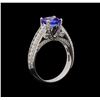 Image 4 : 18KT White Gold 1.53 ctw Tanzanite and Diamond Ring