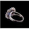 Image 3 : 2.60 ctw Tanzanite and Diamond Ring - 14KT White Gold