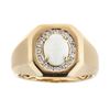 Image 1 : 1.05 ctw Opal and Diamond Ring - 14KT Yellow Gold