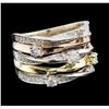 Image 1 : 1.00 ctw Diamond Ring - 14KT Tri Color Gold