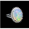 Image 1 : 9.05 ctw Opal and Diamond Ring - 14KT White Gold