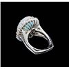 Image 3 : 9.05 ctw Opal and Diamond Ring - 14KT White Gold